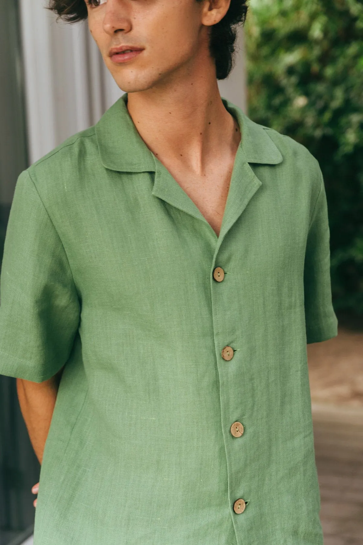 Aspen Men's Linen Loungewear Set | Matcha Green