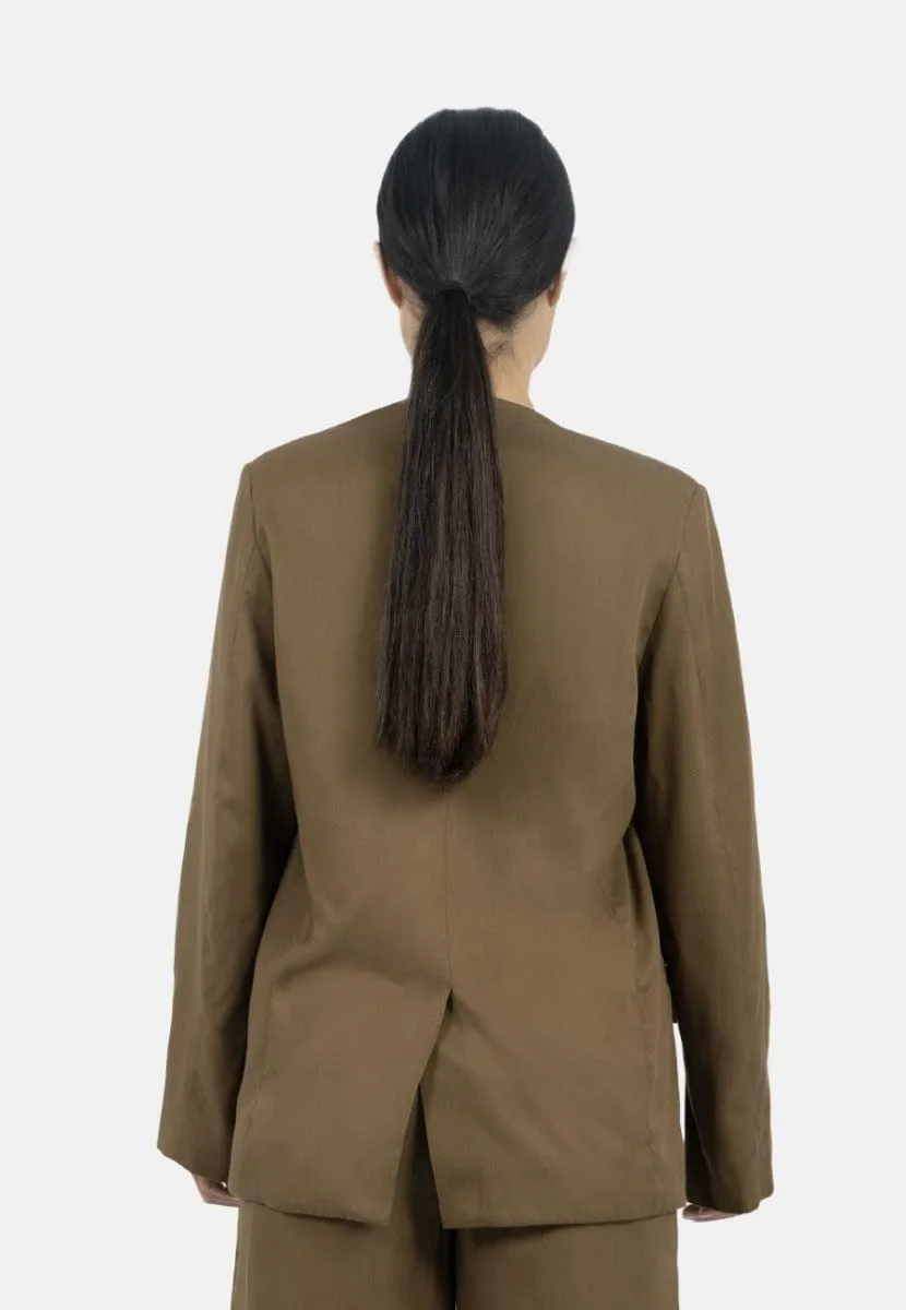 Auckland TENCEL? Twill Blazer | Taupe