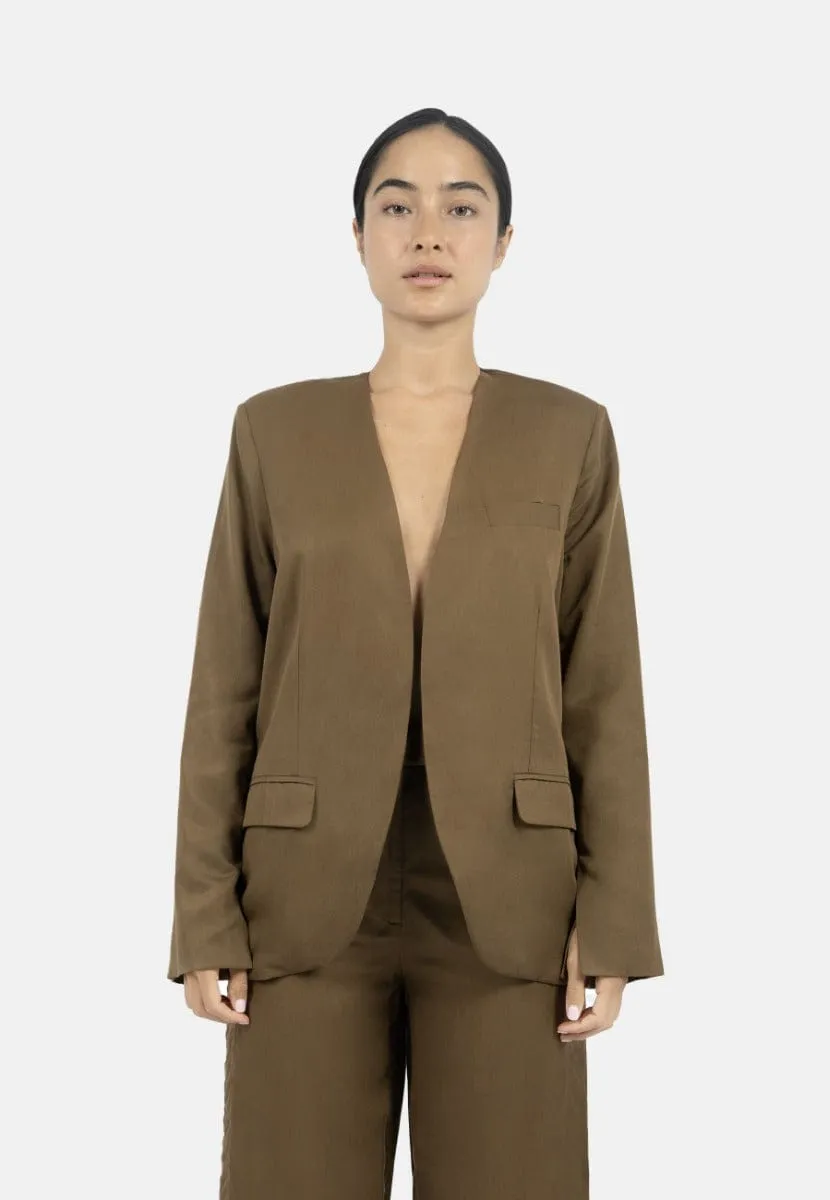 Auckland TENCEL? Twill Blazer | Taupe