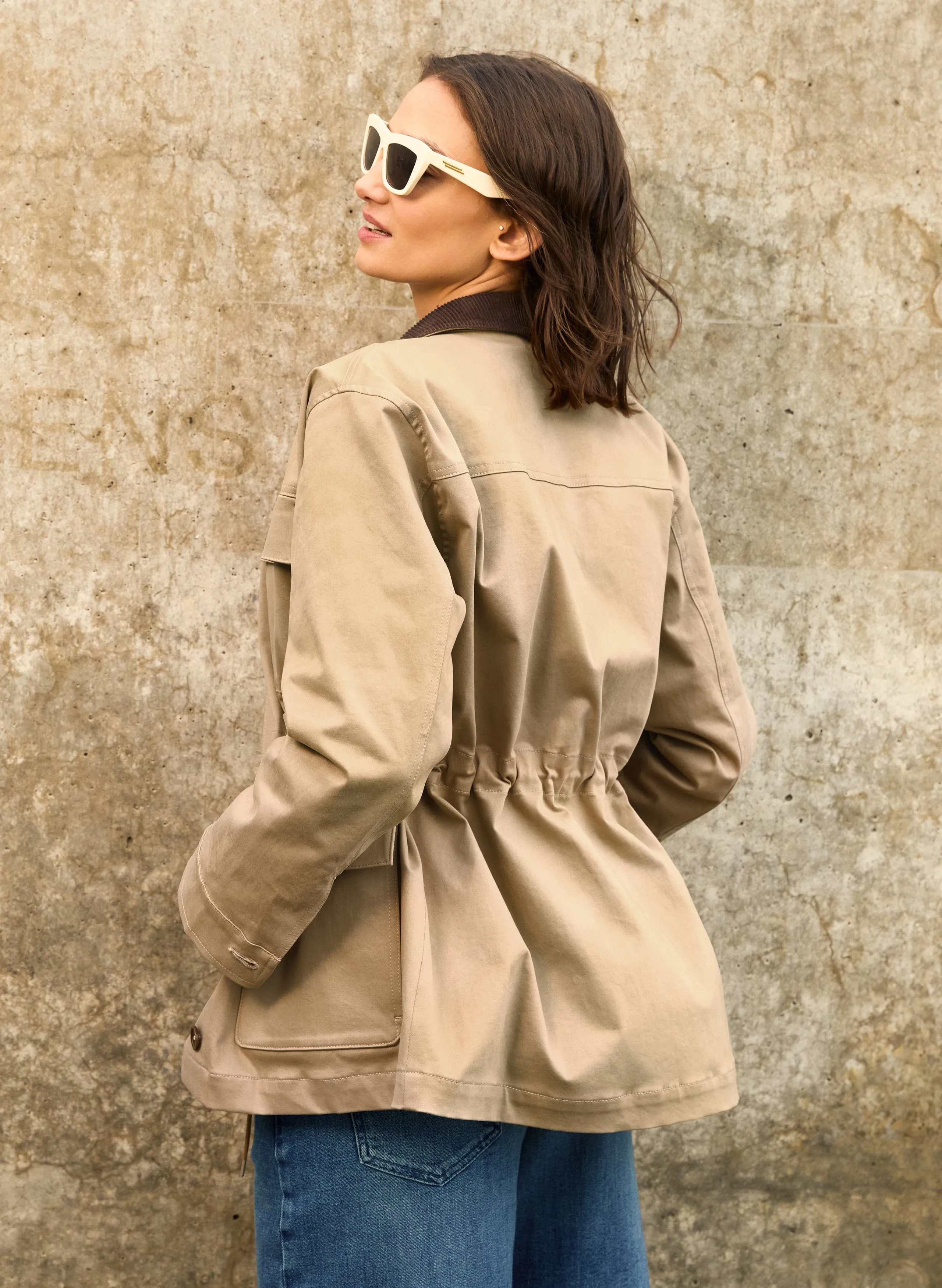 Bridie Organic Cotton Field?Jacket | Sand
