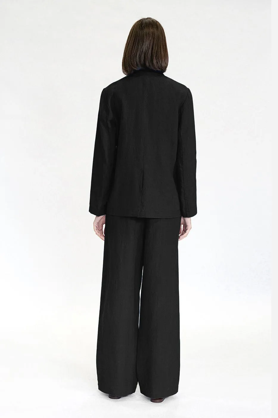 Charlie Linen Jacket | Black