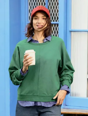 Constance Organic Cotton?Sweatshirt | Emerald