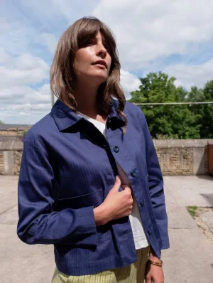 Corinne Women's Cotton Utility Jacket | Indigo