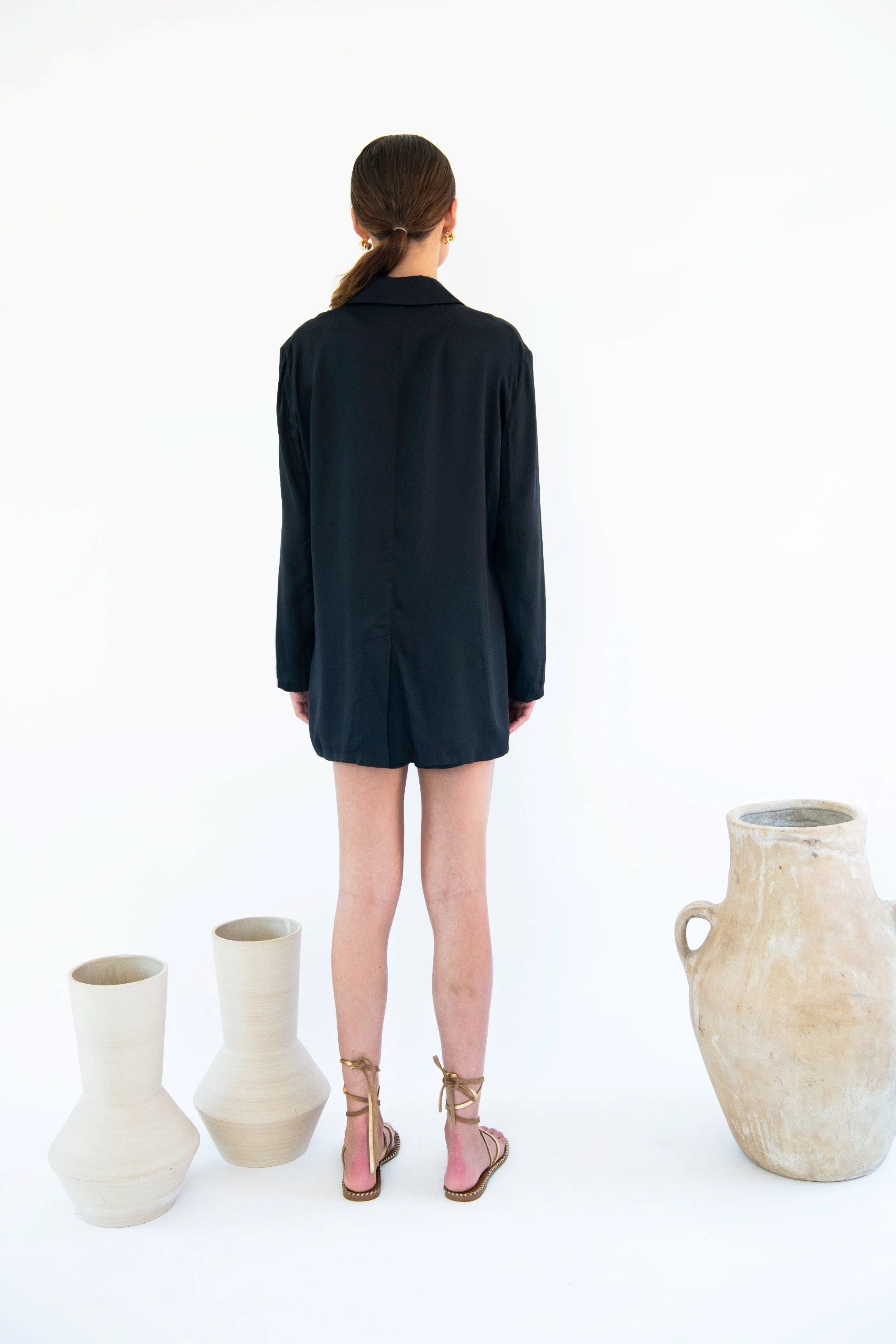 Jane Satin TENCEL? Double Breasted Jacket | Multiple Colours