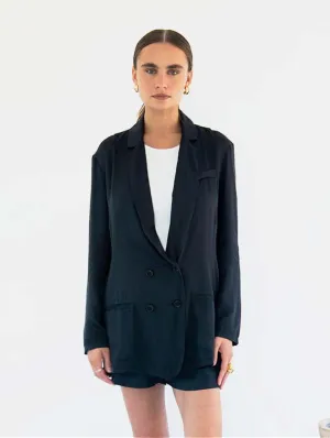 Jane Satin TENCEL? Double Breasted Jacket | Multiple Colours