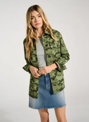 Liz Organic Cotton?Jacket | Khaki Camouflage