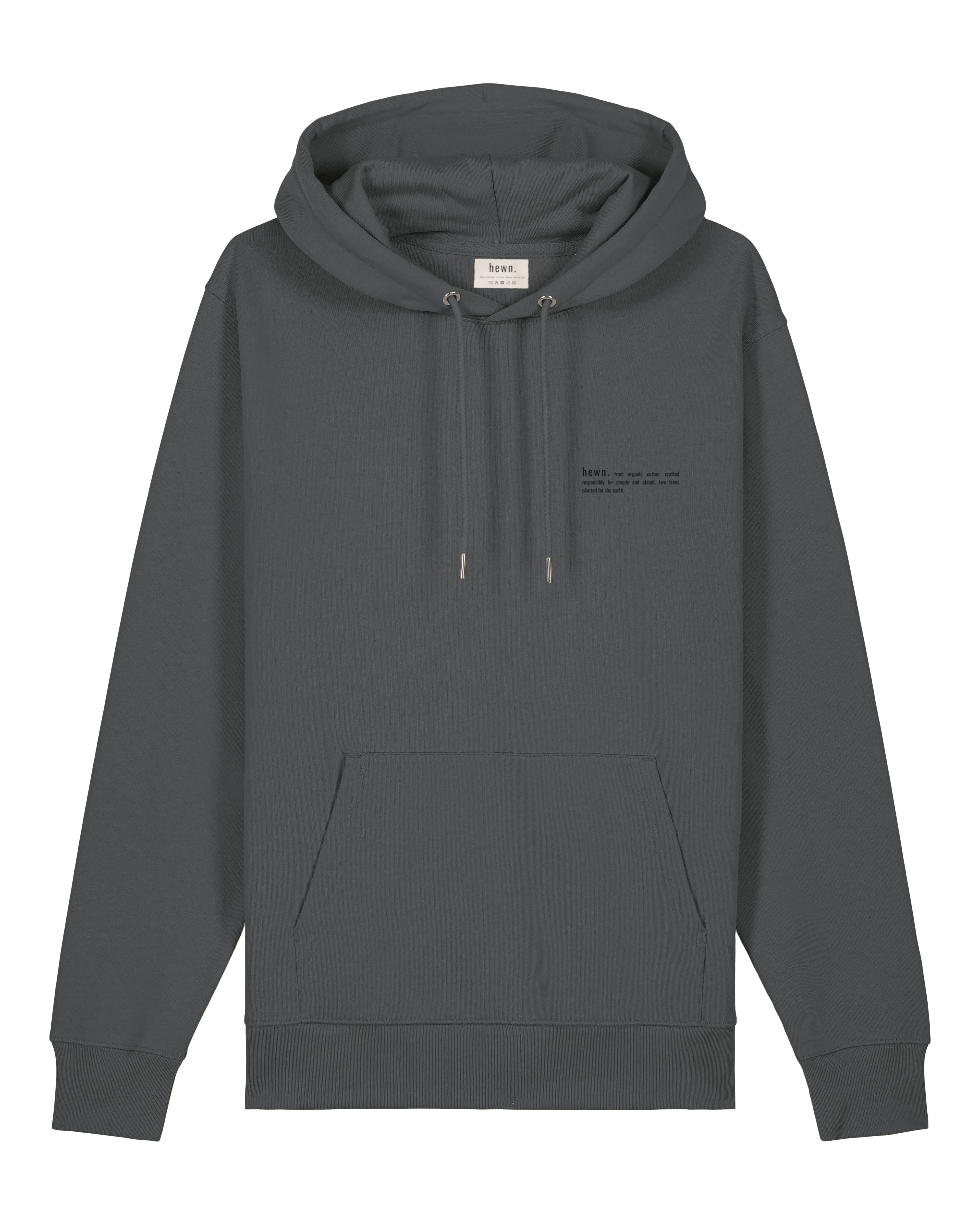 Men's Organic Cotton Relaxed Fit Hoodie | Anthracite