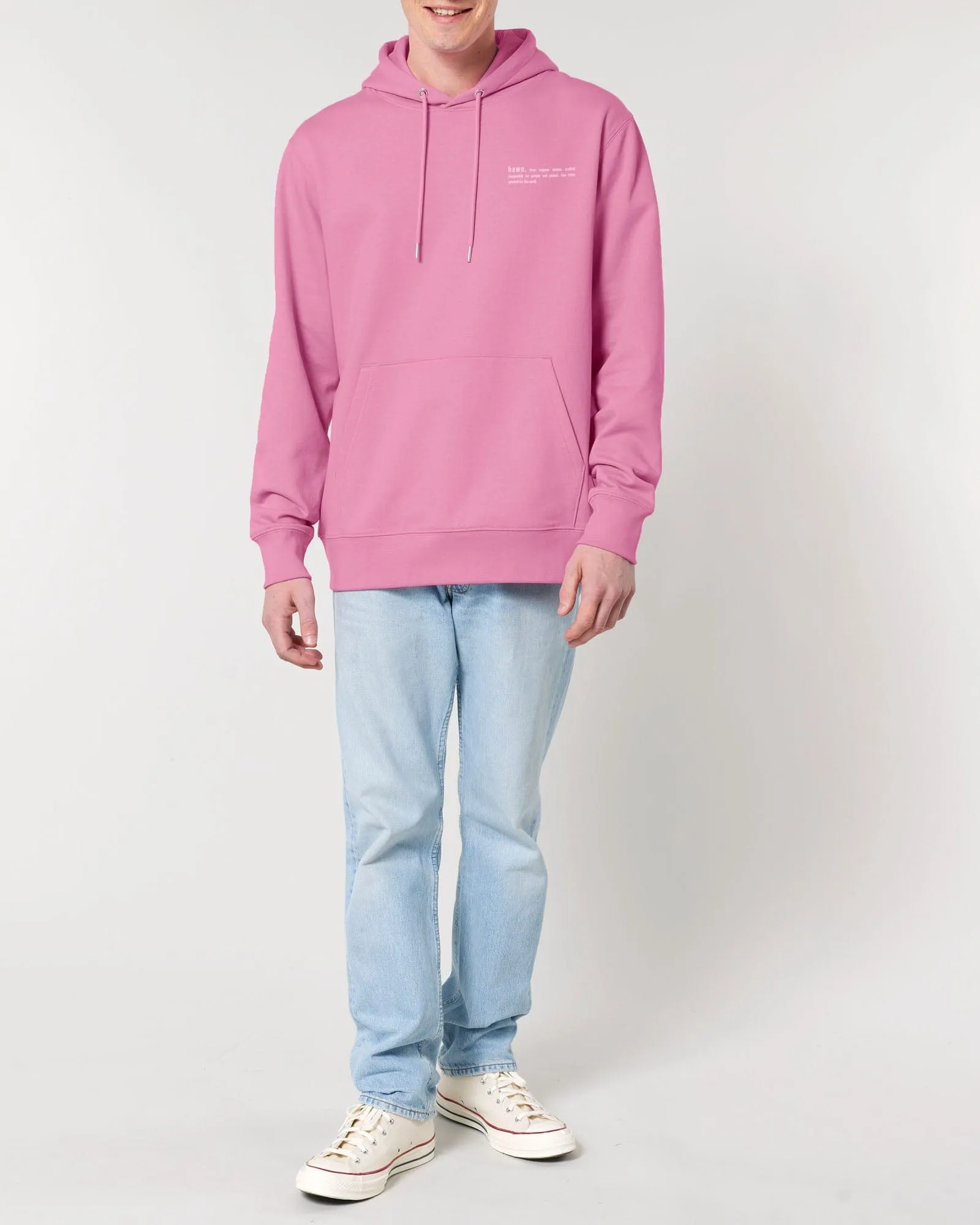Men's Organic Cotton Relaxed Fit Hoodie | Bubble Pink