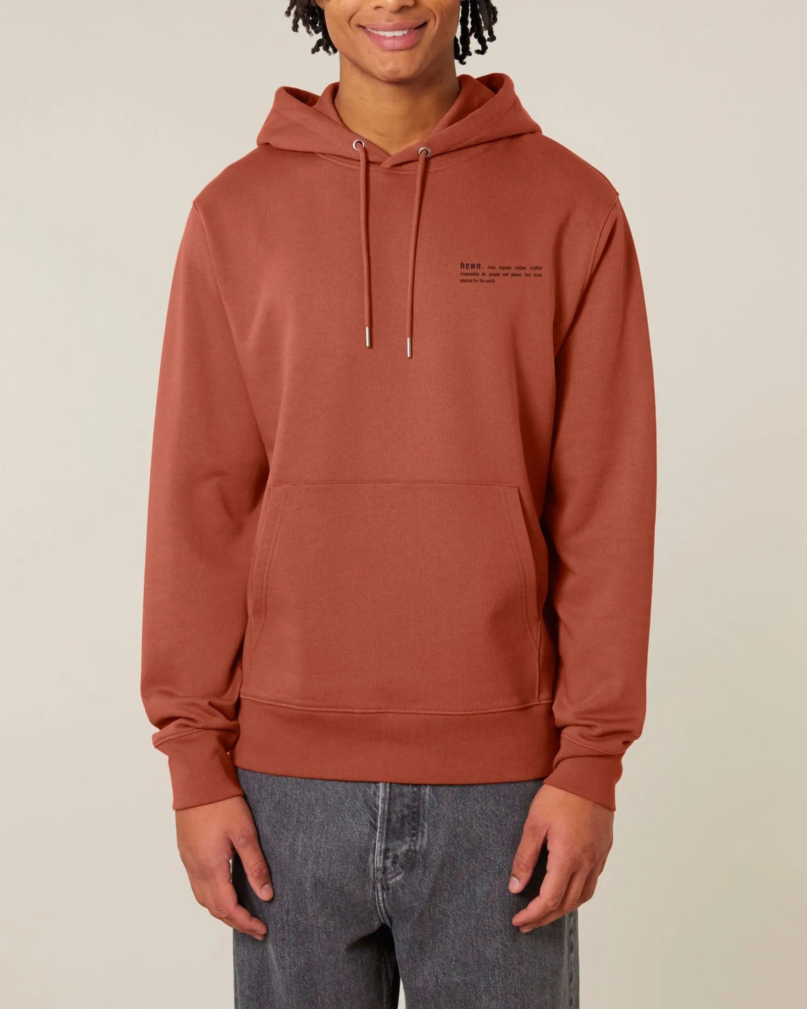 Men's Organic Cotton Relaxed Fit Hoodie | Clay Brown