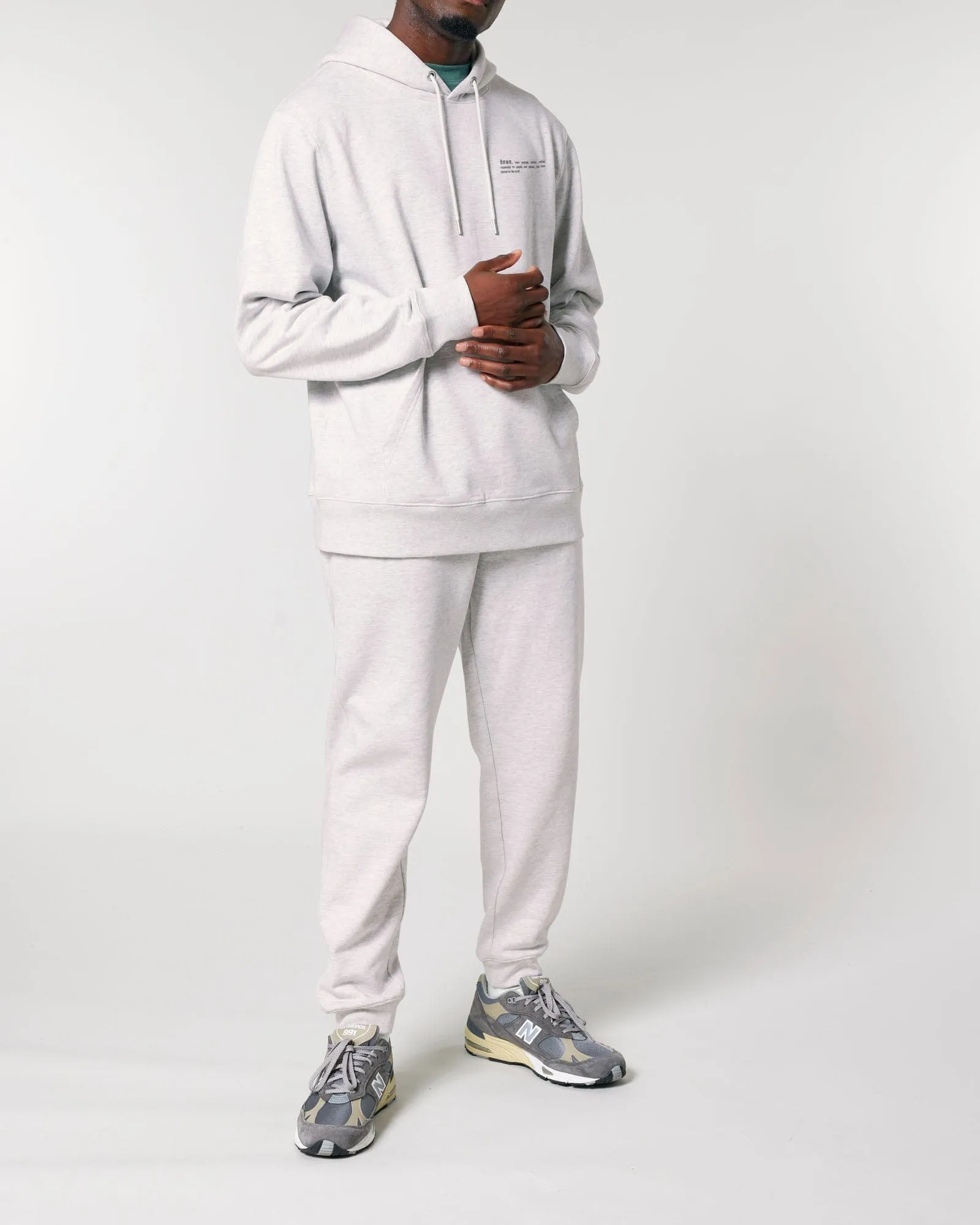 Men's Organic Cotton Relaxed Fit Hoodie | Cloud Grey Marl