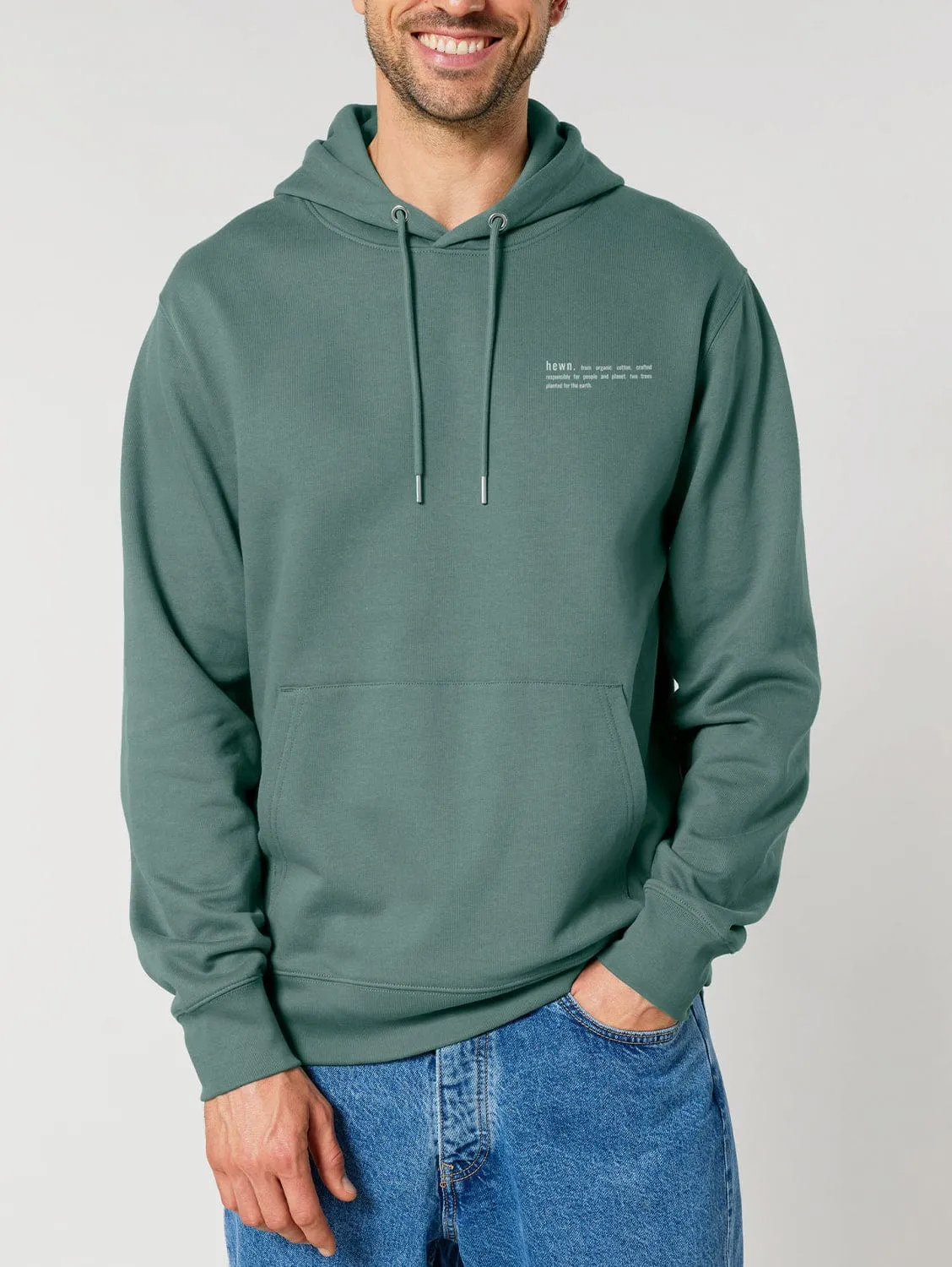 Men's Organic Cotton Relaxed Fit Hoodie | Eucalyptus Green