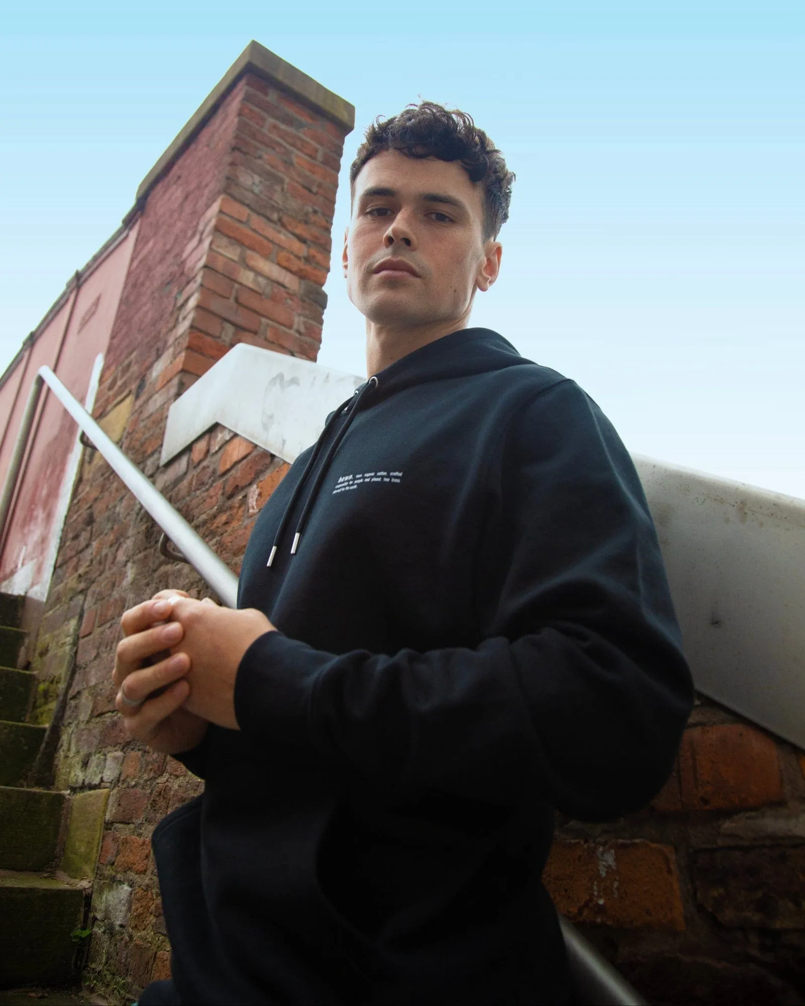 Men's Organic Cotton Relaxed Fit Hoodie | Jet Black