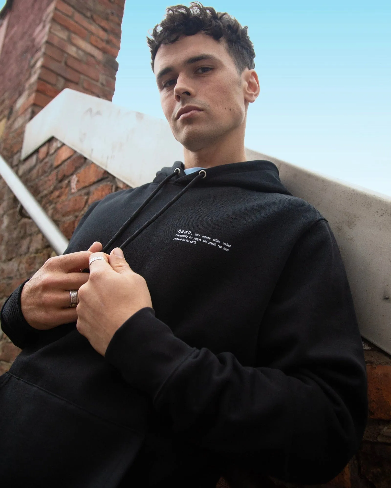 Men's Organic Cotton Relaxed Fit Hoodie | Jet Black