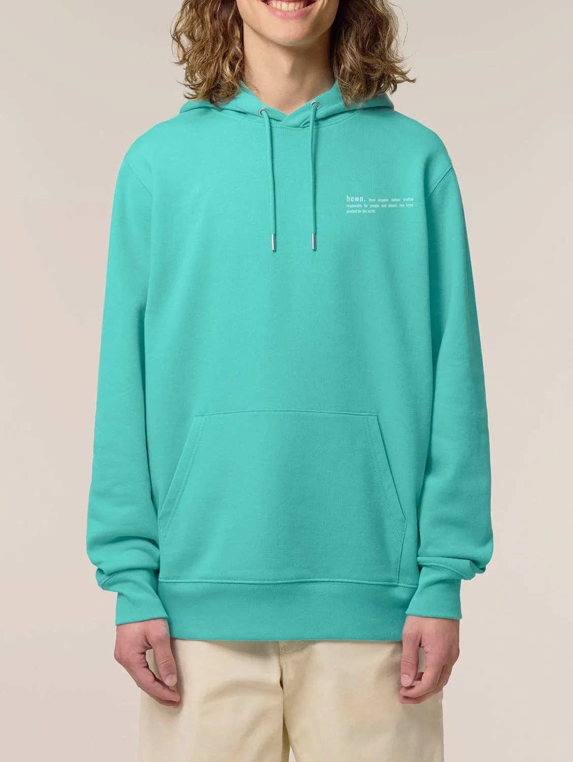 Men's Organic Cotton Relaxed Fit Hoodie | Lagoon Blue