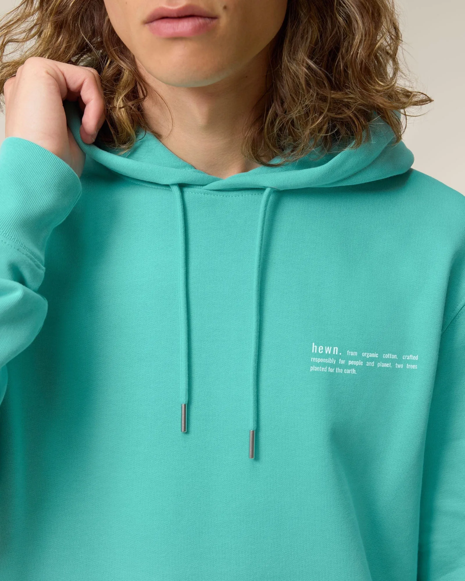 Men's Organic Cotton Relaxed Fit Hoodie | Lagoon Blue