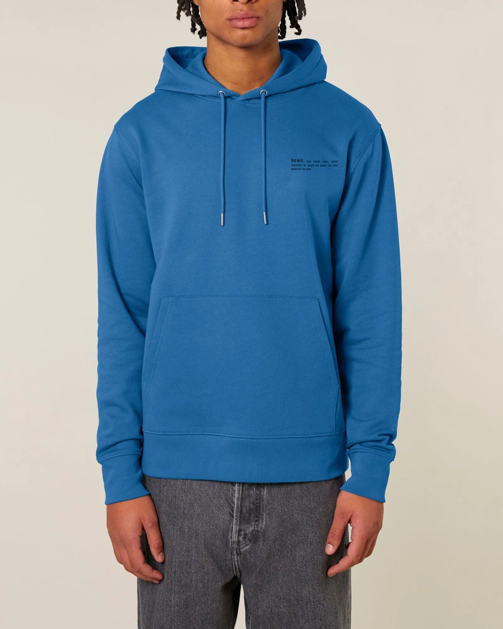 Men's Organic Cotton Relaxed Fit Hoodie | Morpho Blue