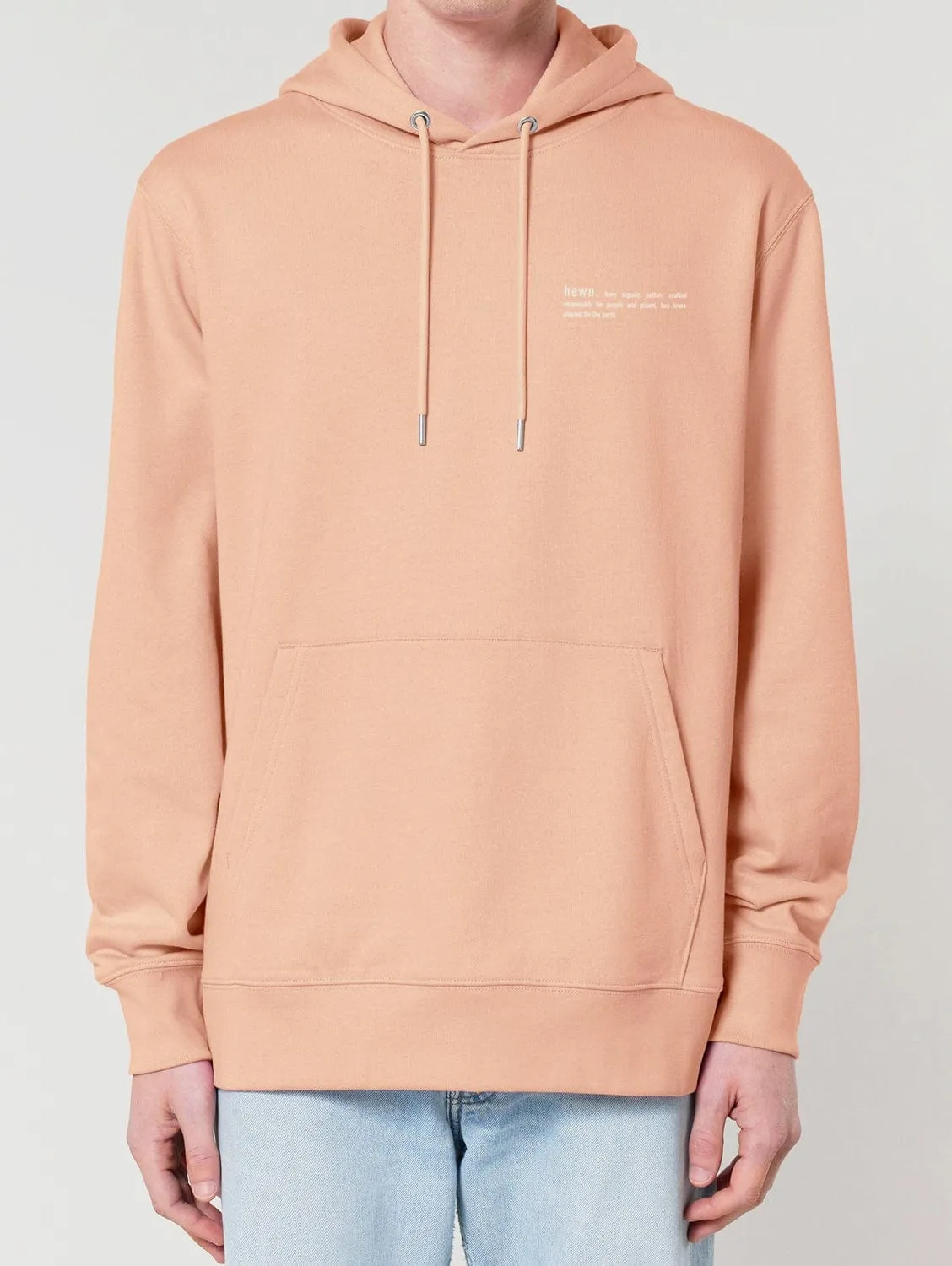 Men's Organic Cotton Relaxed Fit Hoodie | Peach Orange