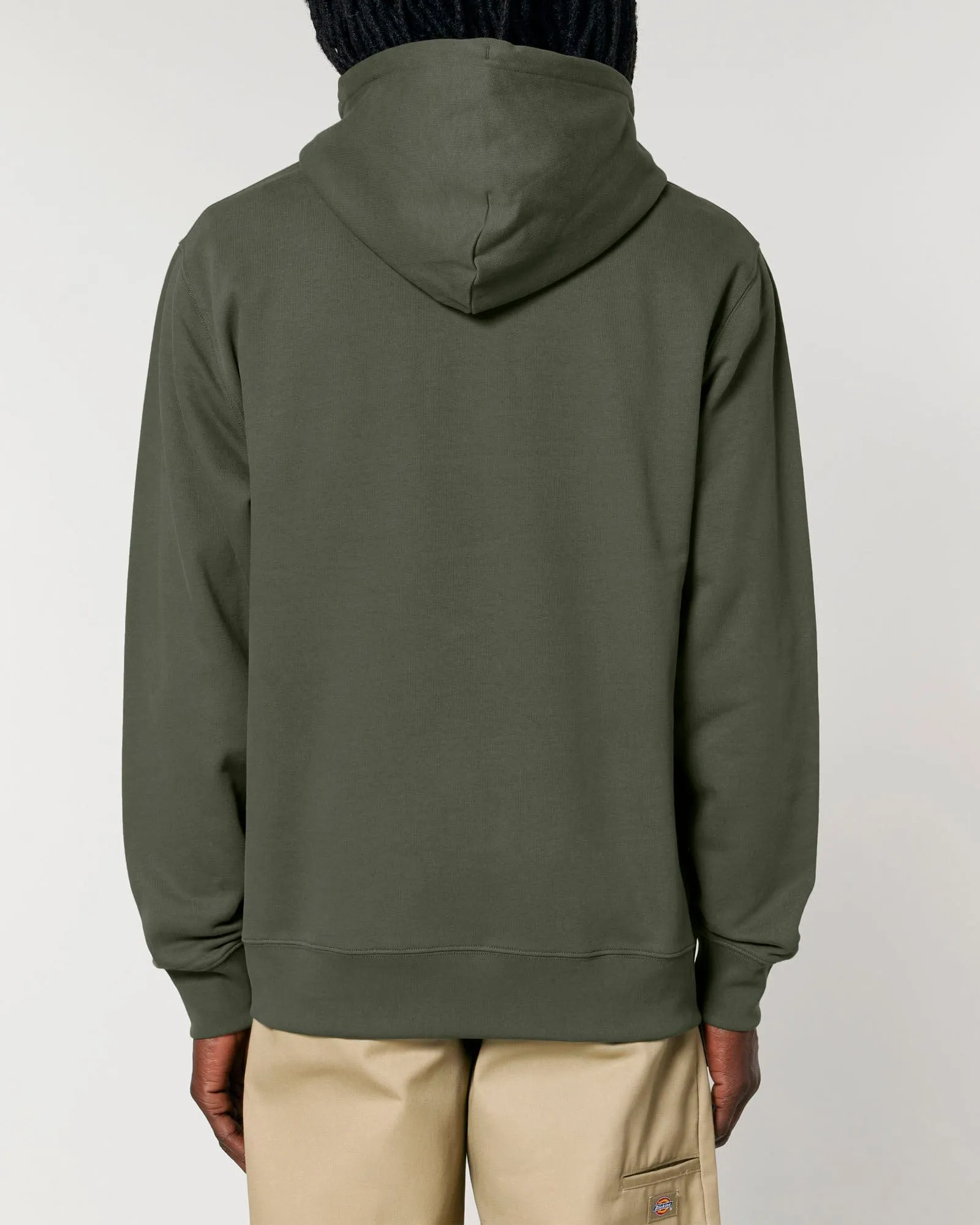 Men's Organic Cotton Relaxed Fit Hoodie | Pine Green Khaki