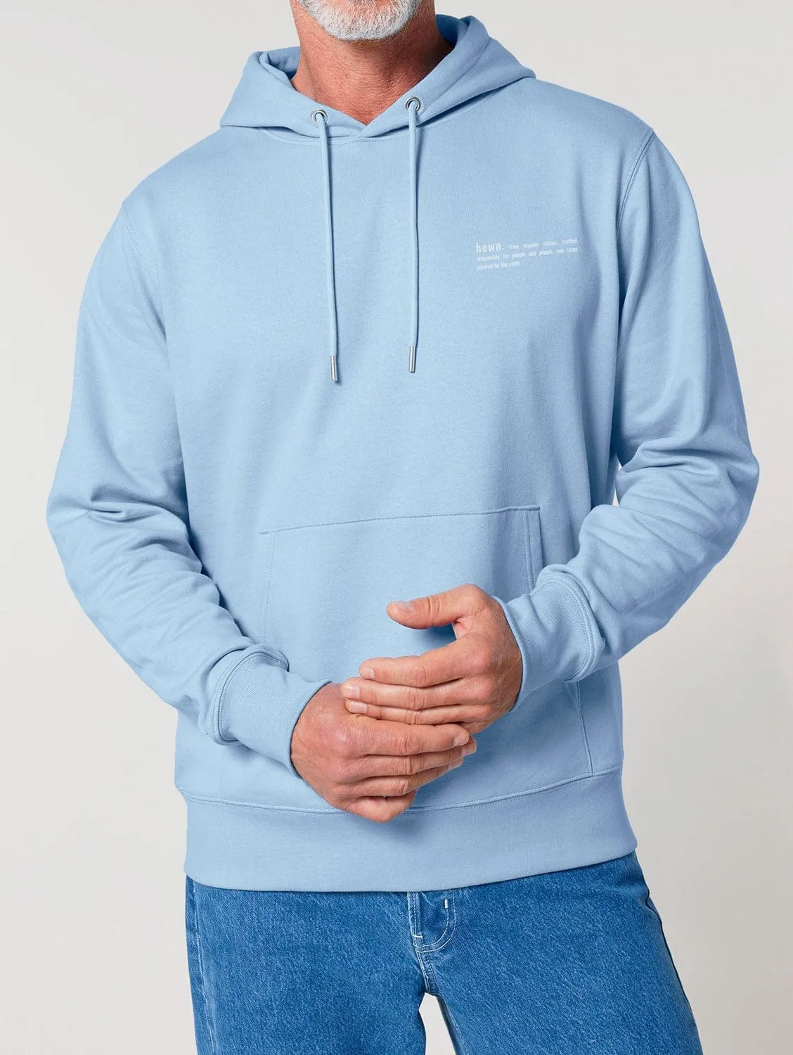 Men's Organic Cotton Relaxed Fit Hoodie | Sky Blue