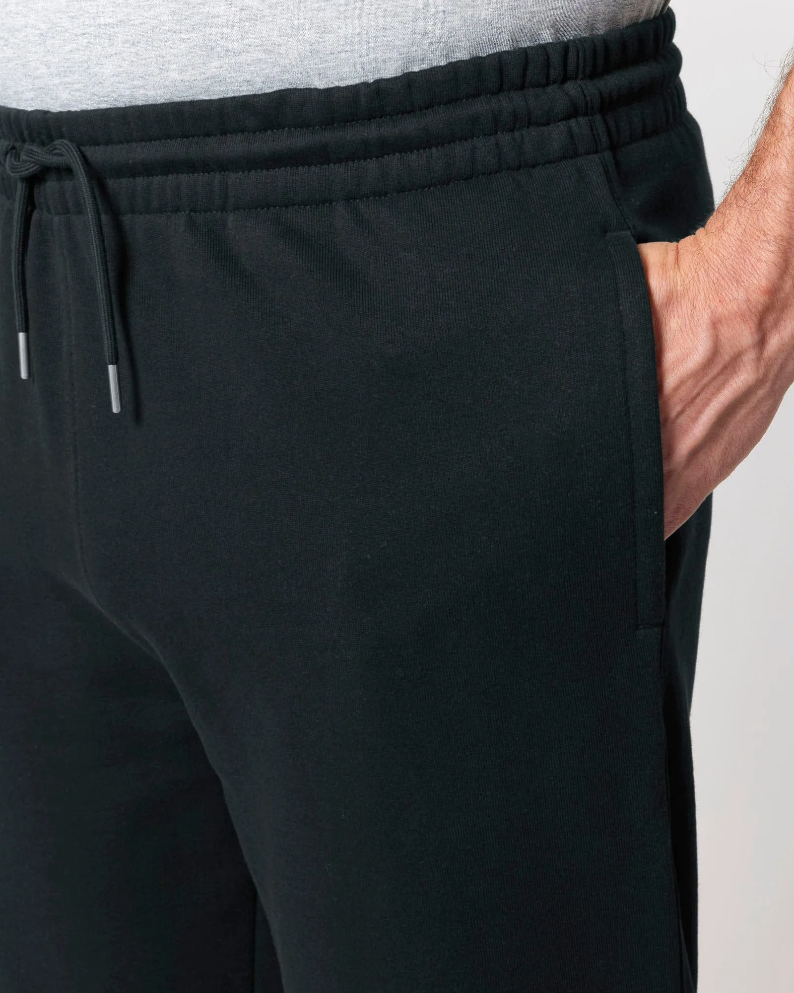Men's Organic Cotton Relaxed Fit Joggers | Jet Black