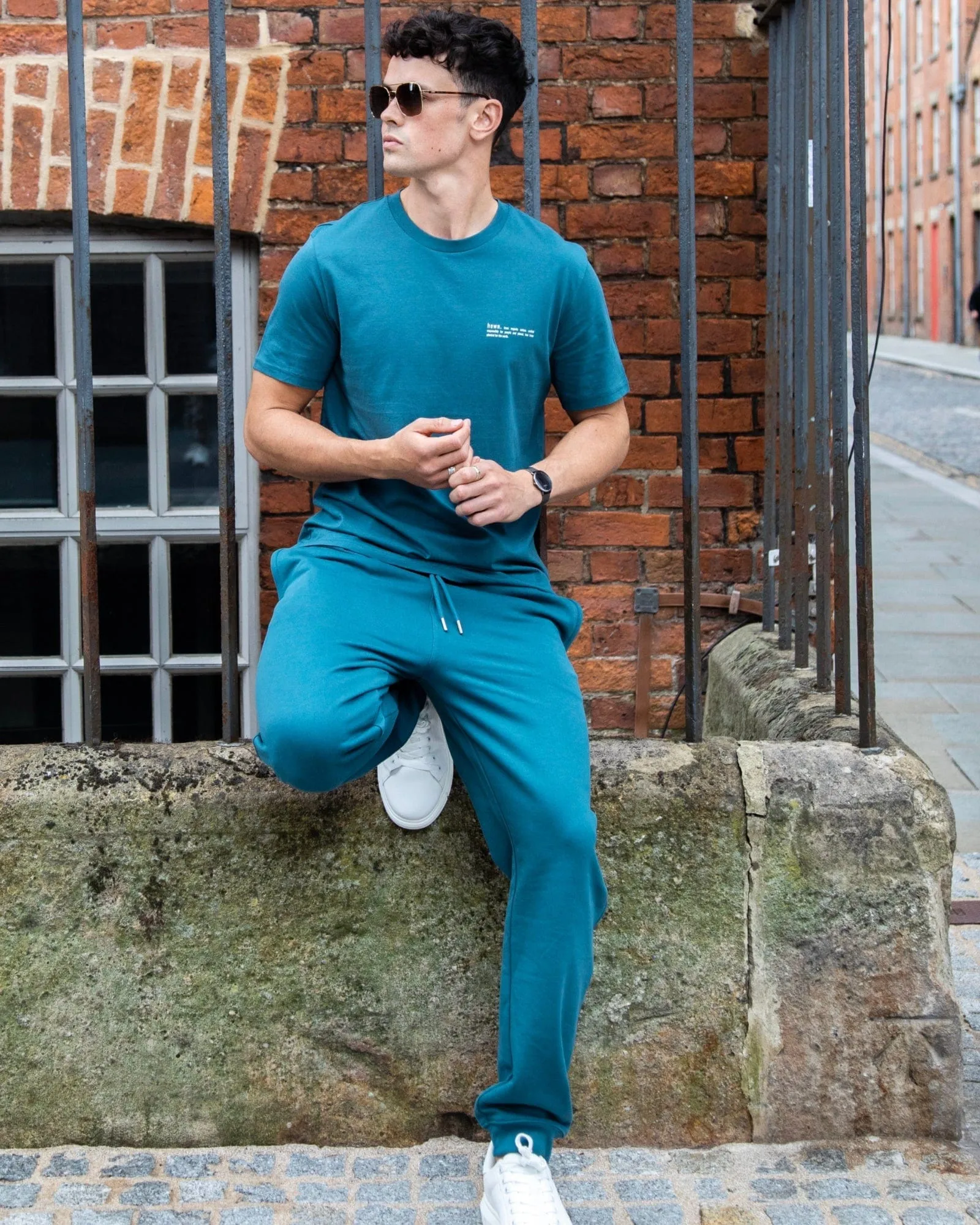 Men's Organic Cotton Relaxed Fit Joggers | Ocean Blue