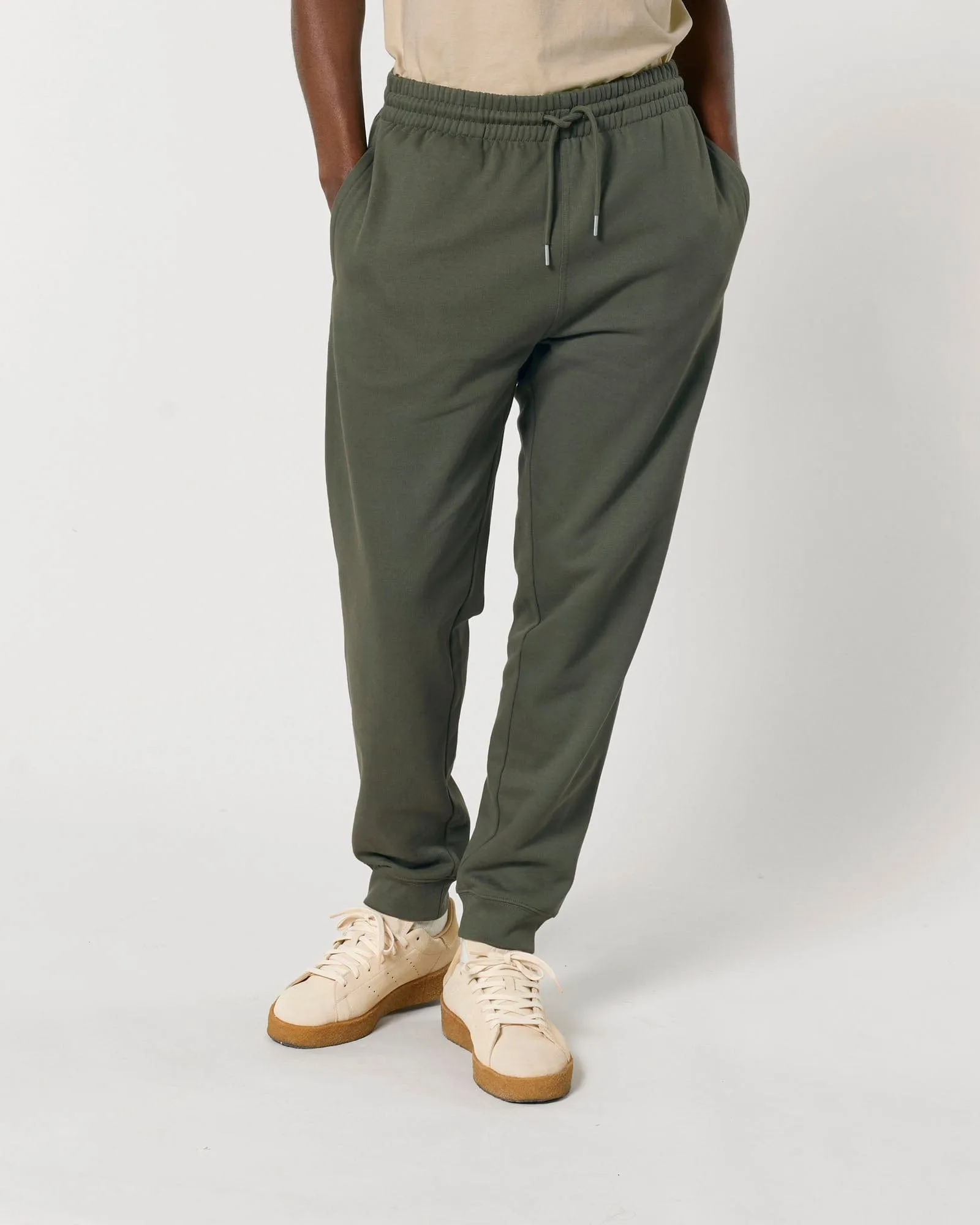 Men's Organic Cotton Relaxed Fit Joggers | Pine Green Khaki