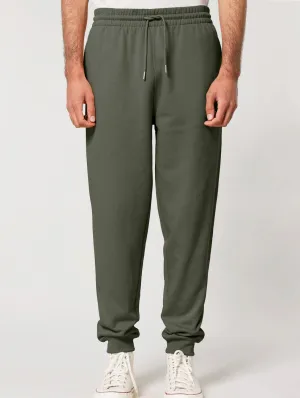 Men's Organic Cotton Relaxed Fit Joggers | Pine Green Khaki