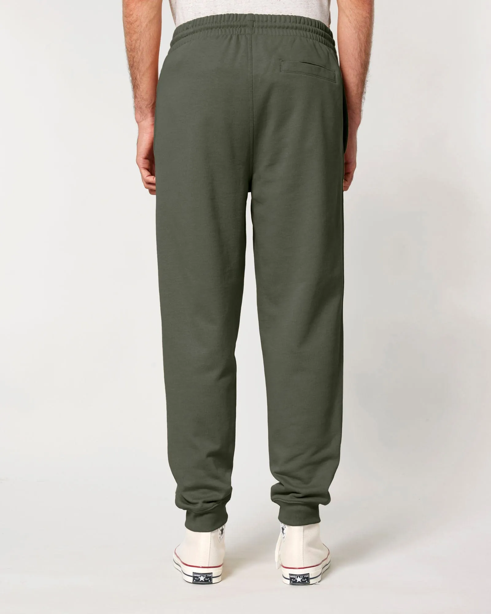 Men's Organic Cotton Relaxed Fit Joggers | Pine Green Khaki