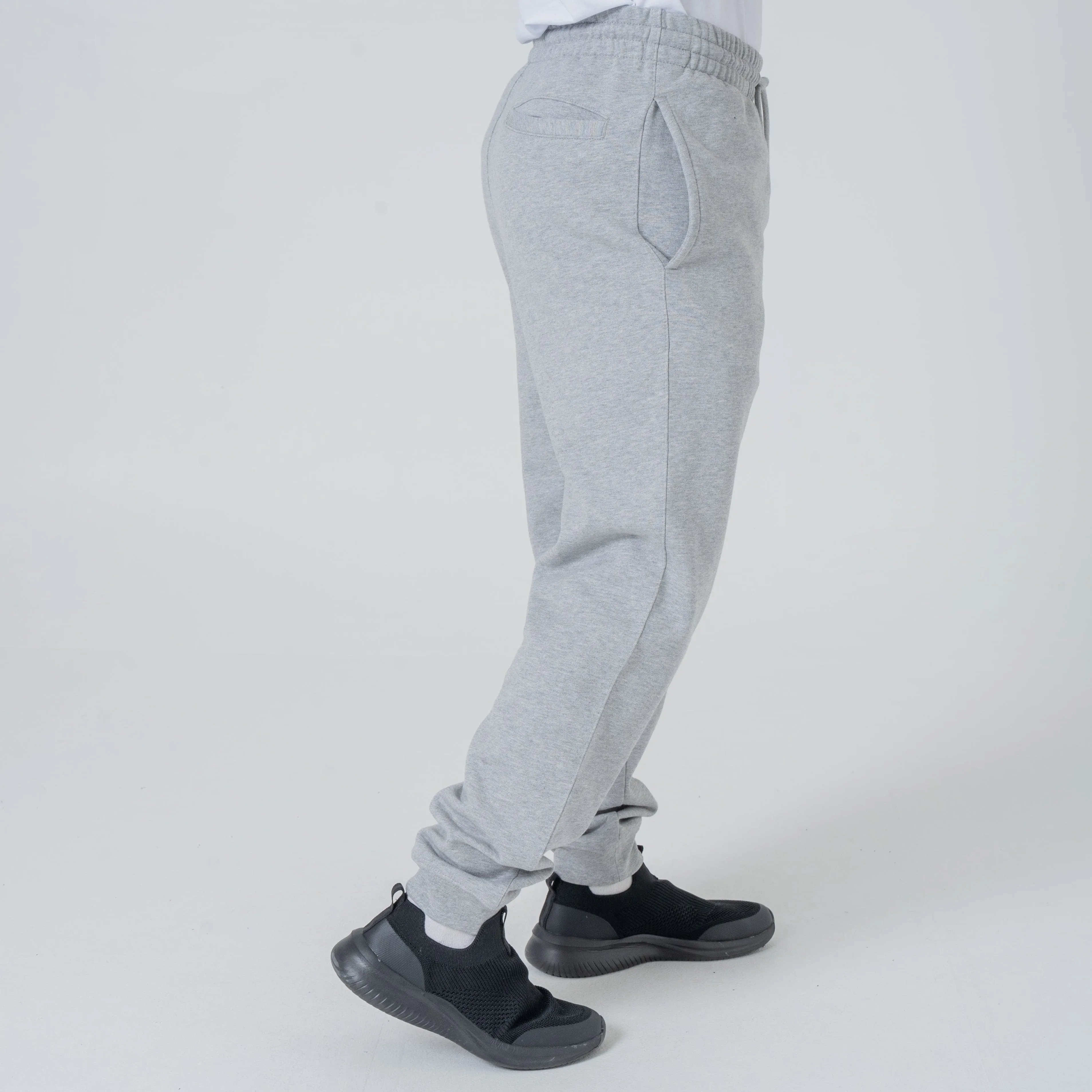 Men's Organic Cotton Relaxed Fit Joggers | Rock Grey Marl