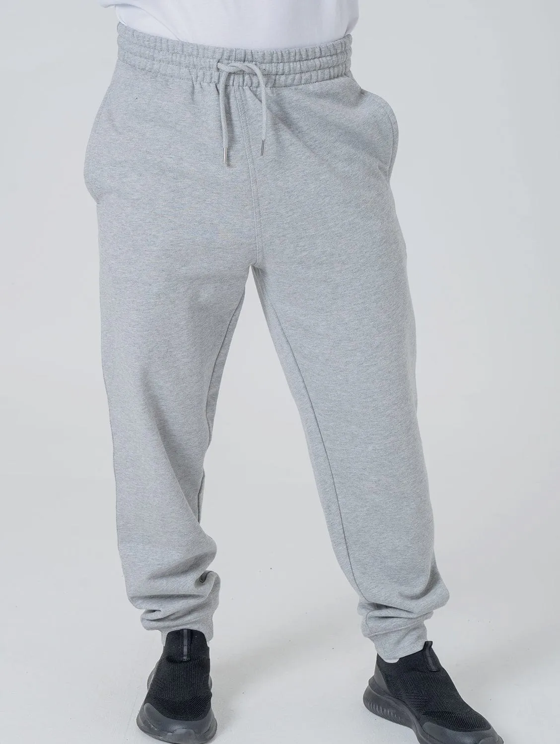 Men's Organic Cotton Relaxed Fit Joggers | Rock Grey Marl
