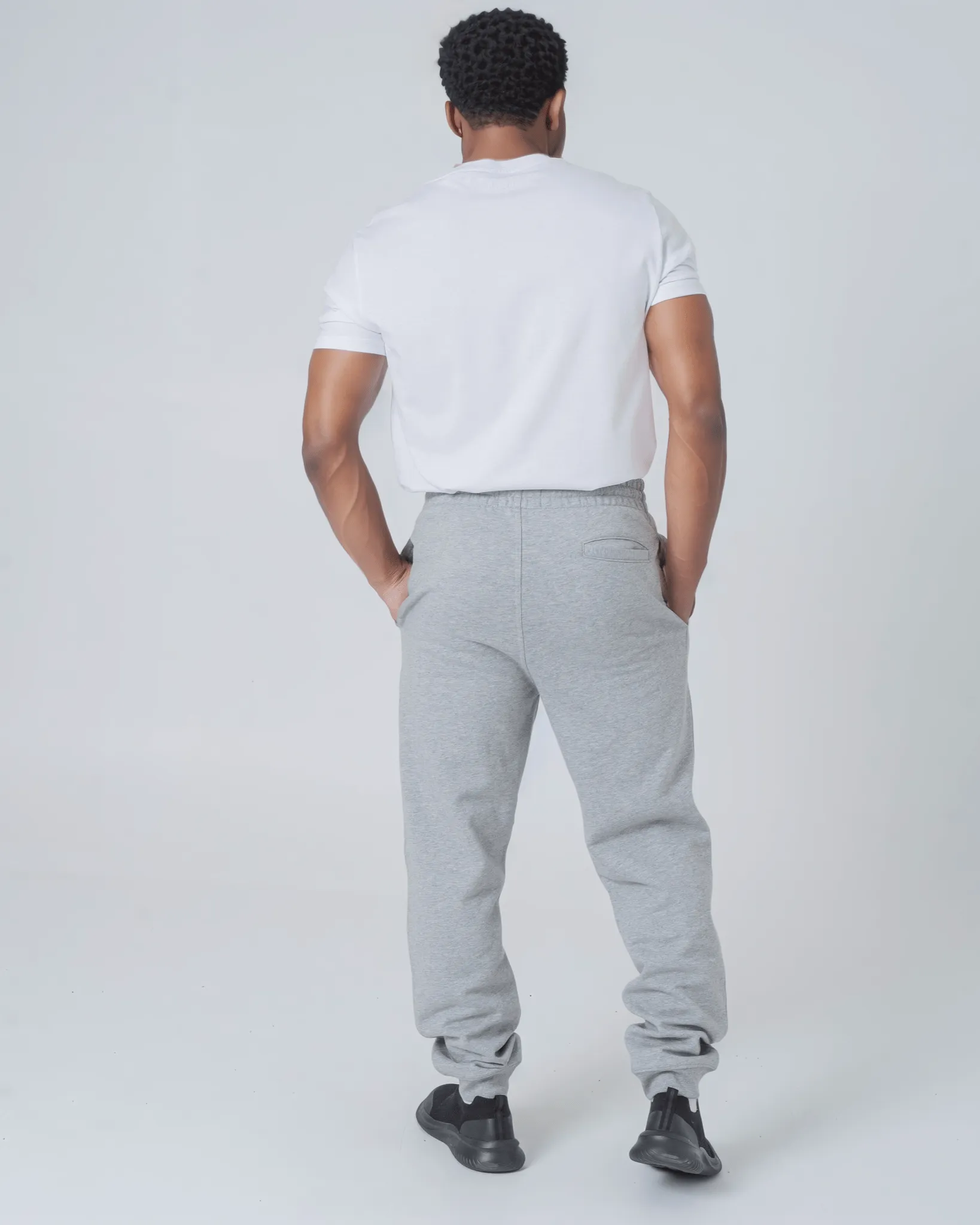 Men's Organic Cotton Relaxed Fit Joggers | Rock Grey Marl