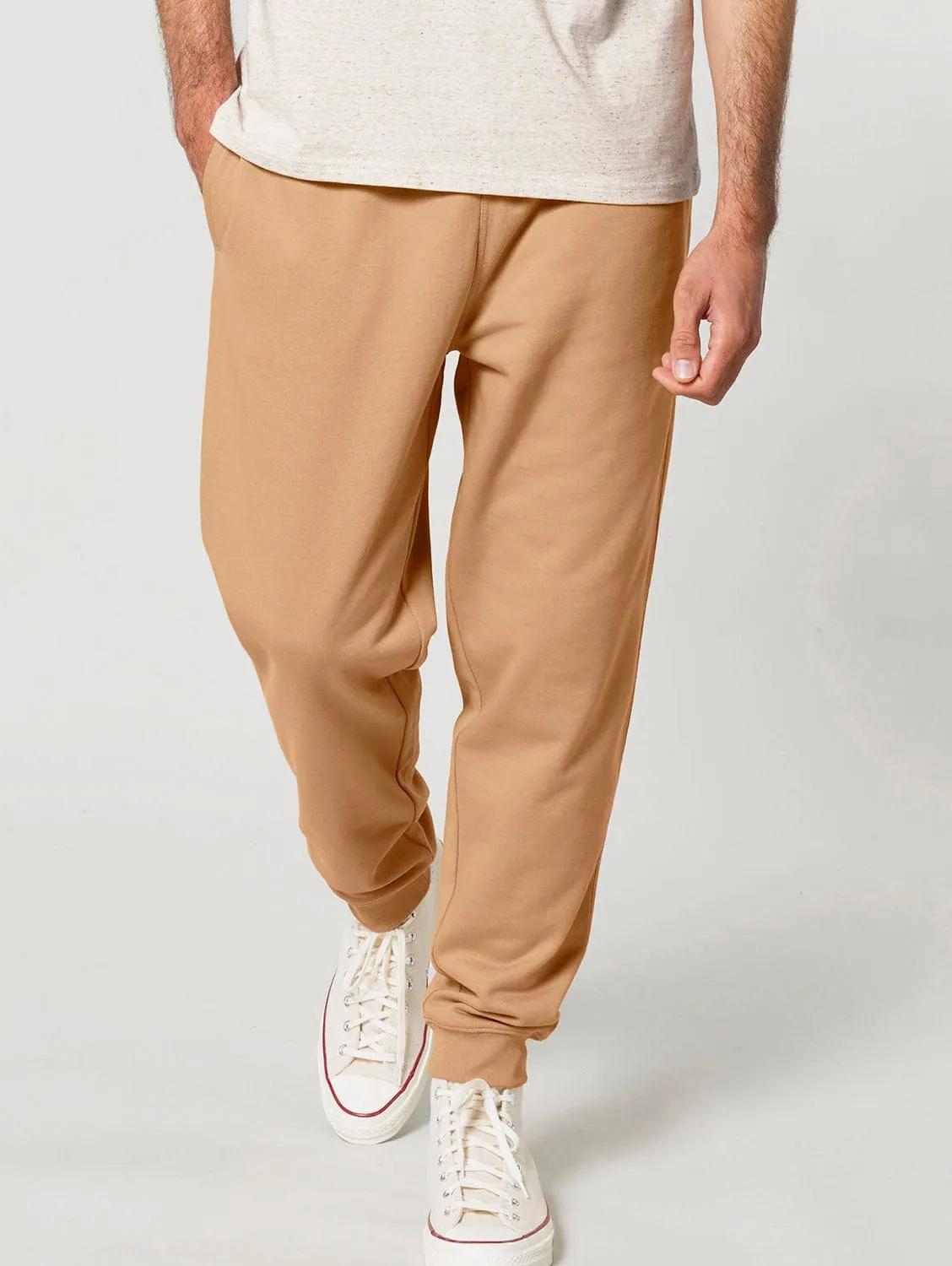Men's Organic Cotton Relaxed Fit Joggers | Sand