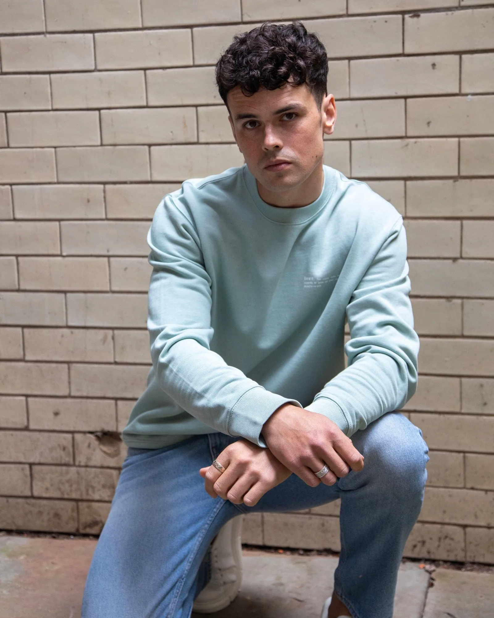 Men's Organic Cotton Relaxed Fit Sweatshirt | Aloe Green
