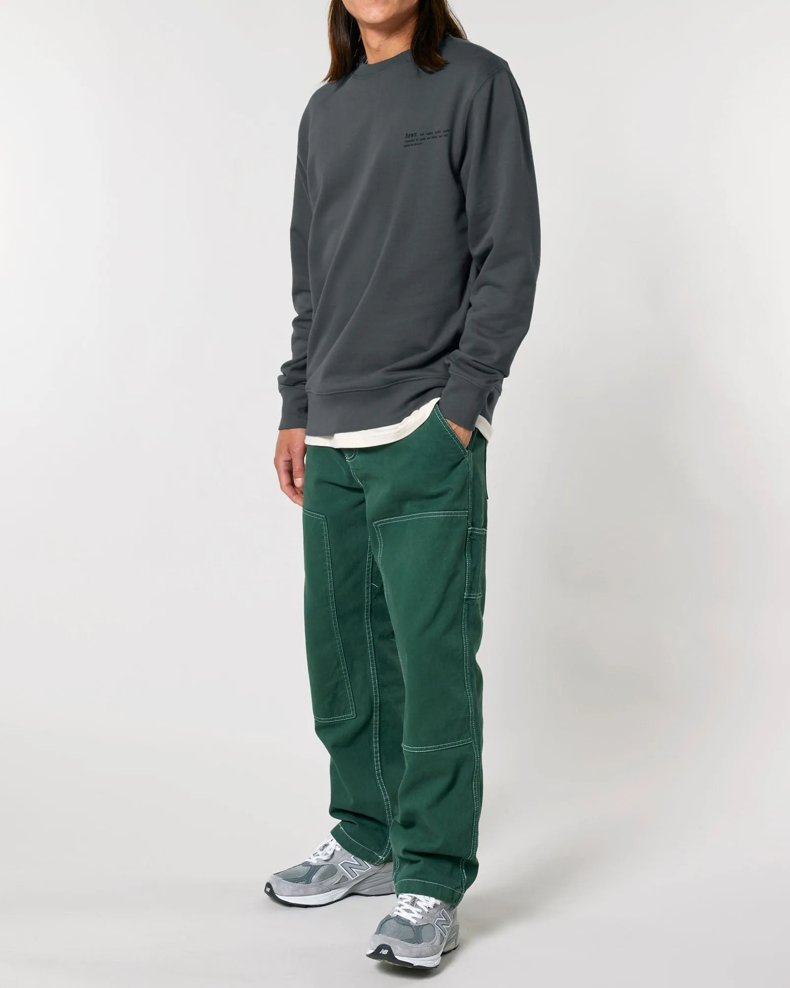 Men's Organic Cotton Relaxed Fit Sweatshirt | Anthracite