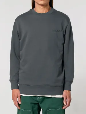 Men's Organic Cotton Relaxed Fit Sweatshirt | Anthracite