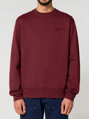 Men's Organic Cotton Relaxed Fit Sweatshirt | Berry Red