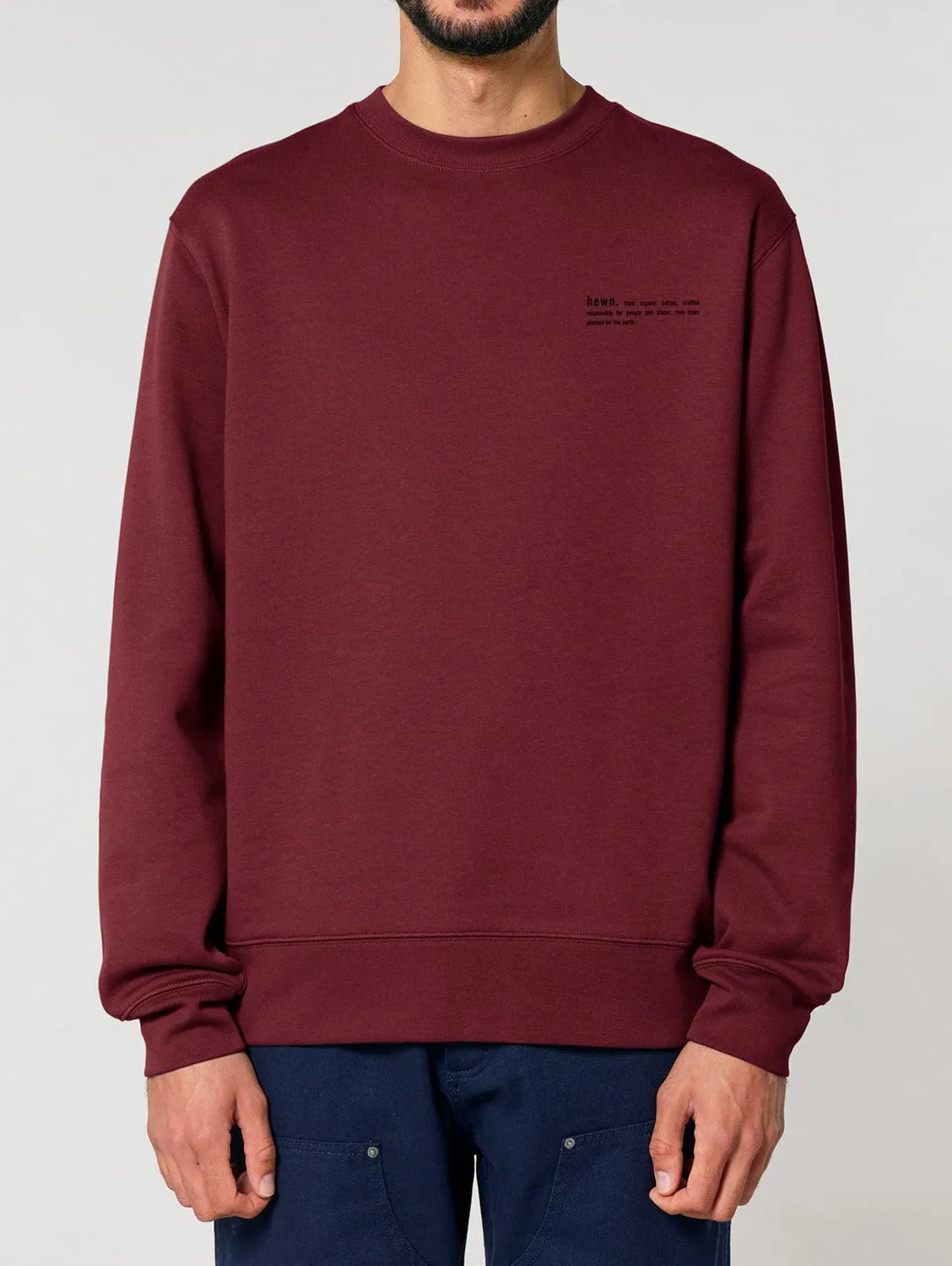 Men's Organic Cotton Relaxed Fit Sweatshirt | Berry Red