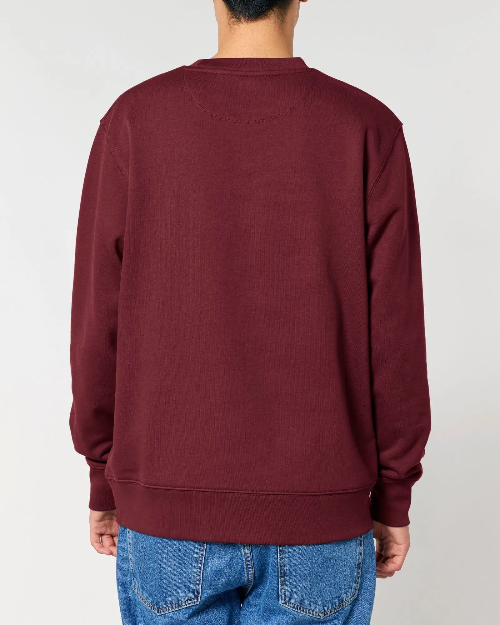 Men's Organic Cotton Relaxed Fit Sweatshirt | Berry Red