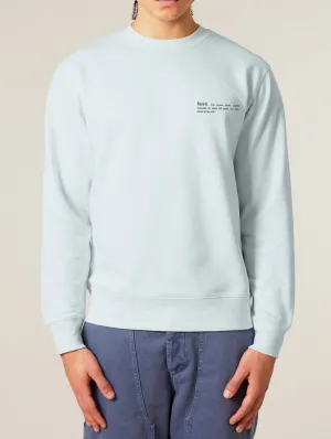 Men's Organic Cotton Relaxed Fit Sweatshirt | Blue Ice