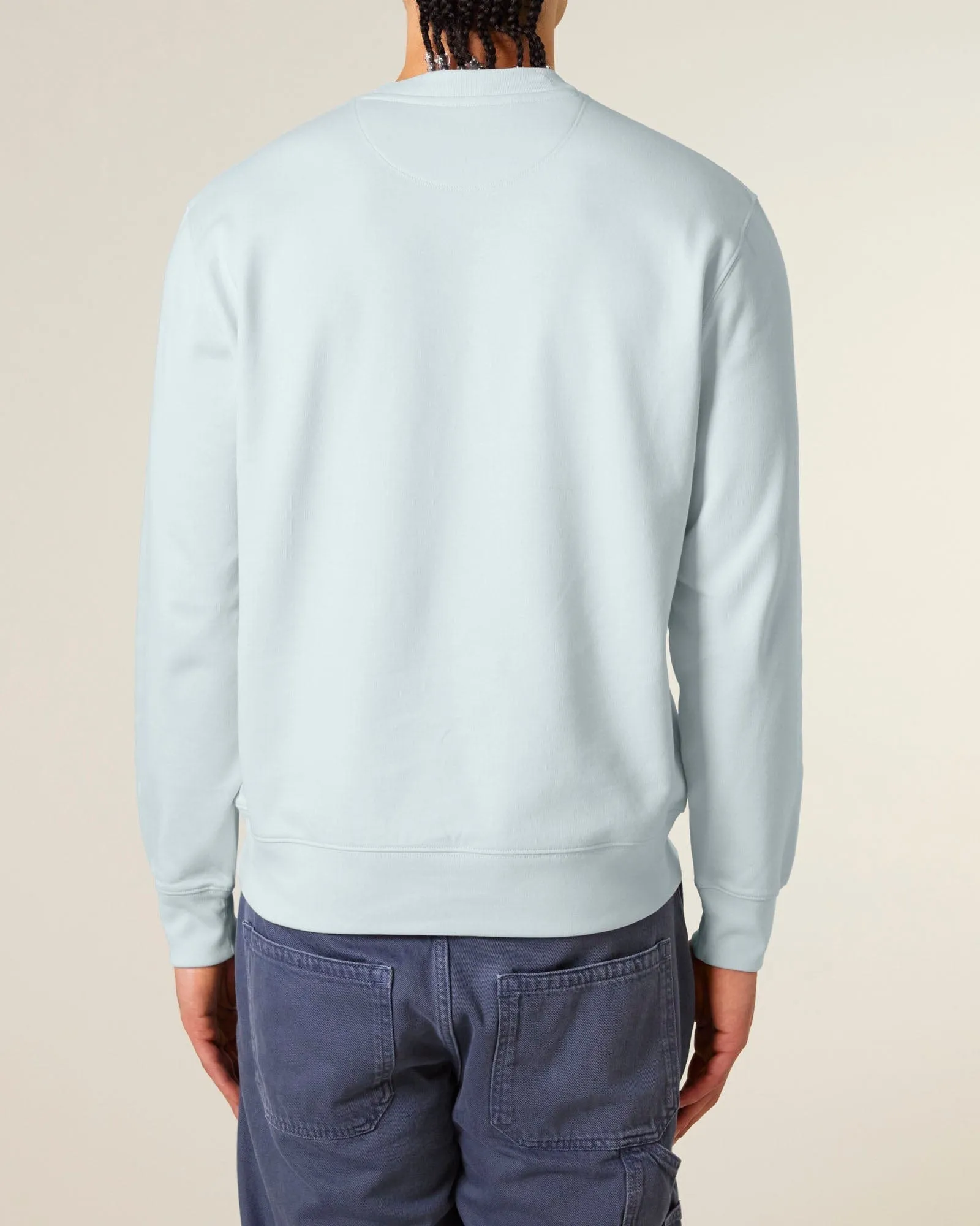 Men's Organic Cotton Relaxed Fit Sweatshirt | Blue Ice