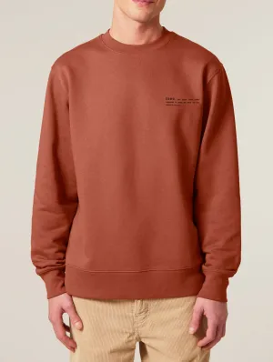 Men's Organic Cotton Relaxed Fit Sweatshirt | Clay Brown