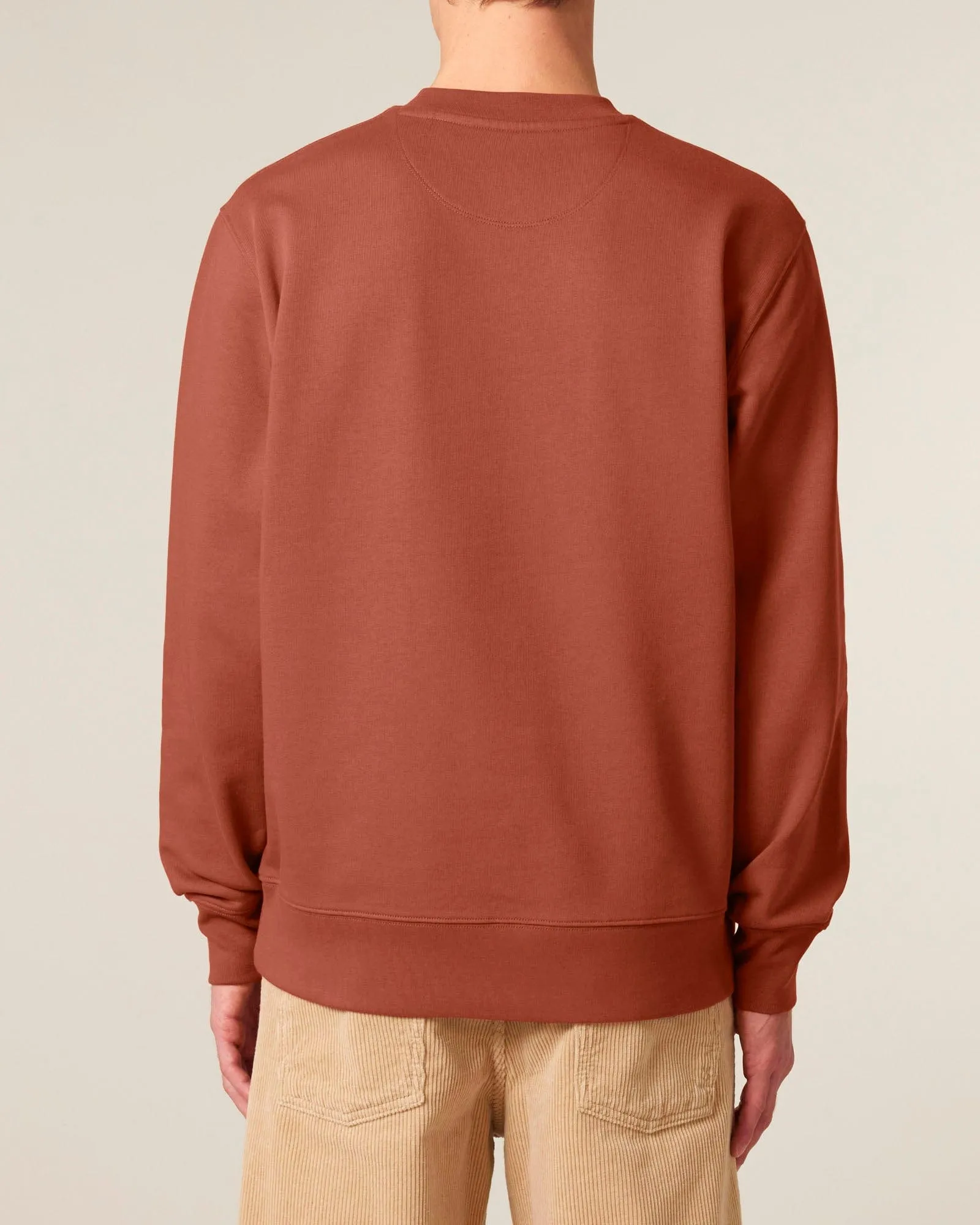 Men's Organic Cotton Relaxed Fit Sweatshirt | Clay Brown