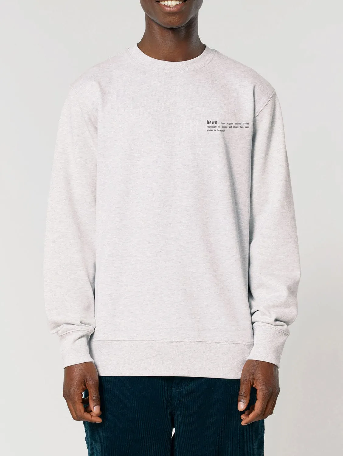 Men's Organic Cotton Relaxed Fit Sweatshirt | Cloud Grey Marl