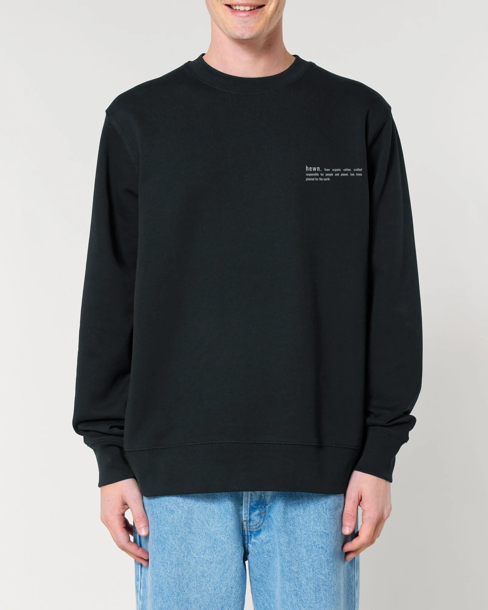 Men's Organic Cotton Relaxed Fit Sweatshirt | Jet Black