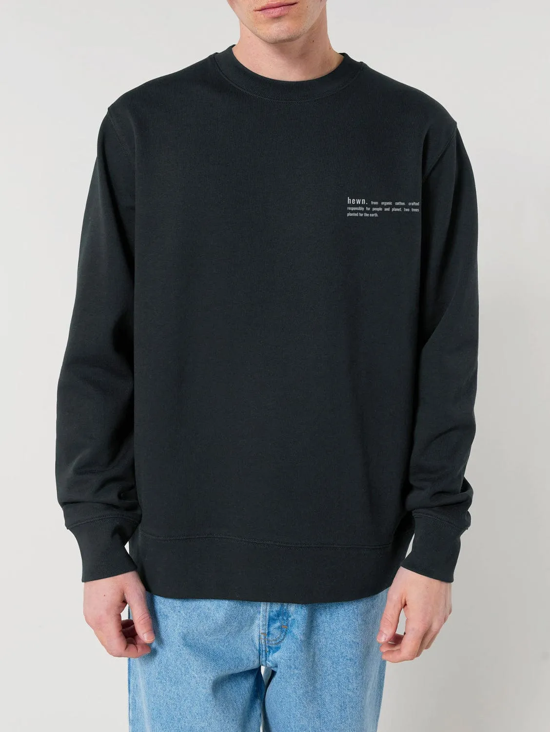 Men's Organic Cotton Relaxed Fit Sweatshirt | Jet Black