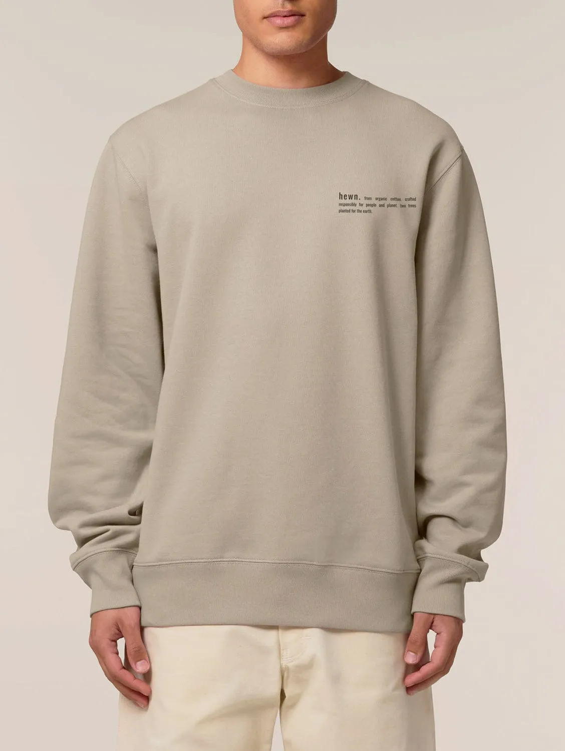 Men's Organic Cotton Relaxed Fit Sweatshirt | Limestone Grey