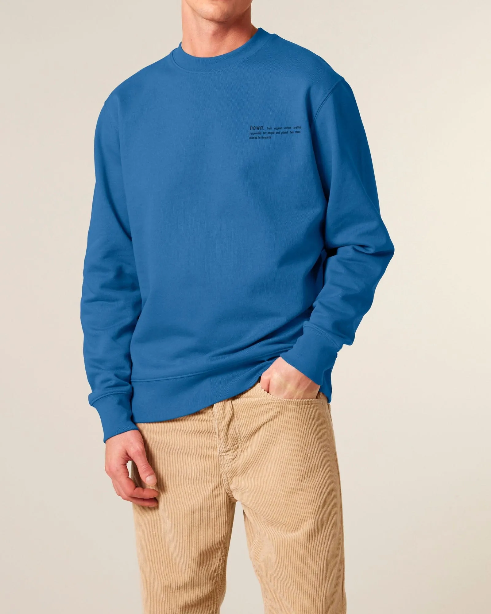Men's Organic Cotton Relaxed Fit Sweatshirt | Morpho Blue