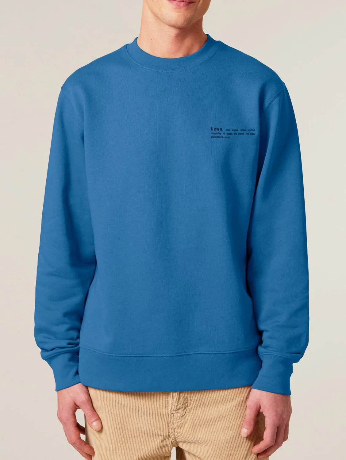 Men's Organic Cotton Relaxed Fit Sweatshirt | Morpho Blue