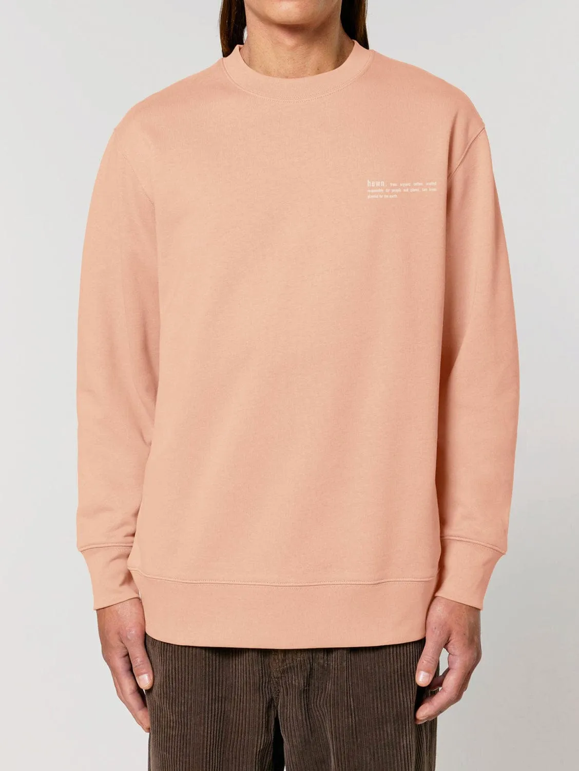 Men's Organic Cotton Relaxed Fit Sweatshirt | Peach Orange