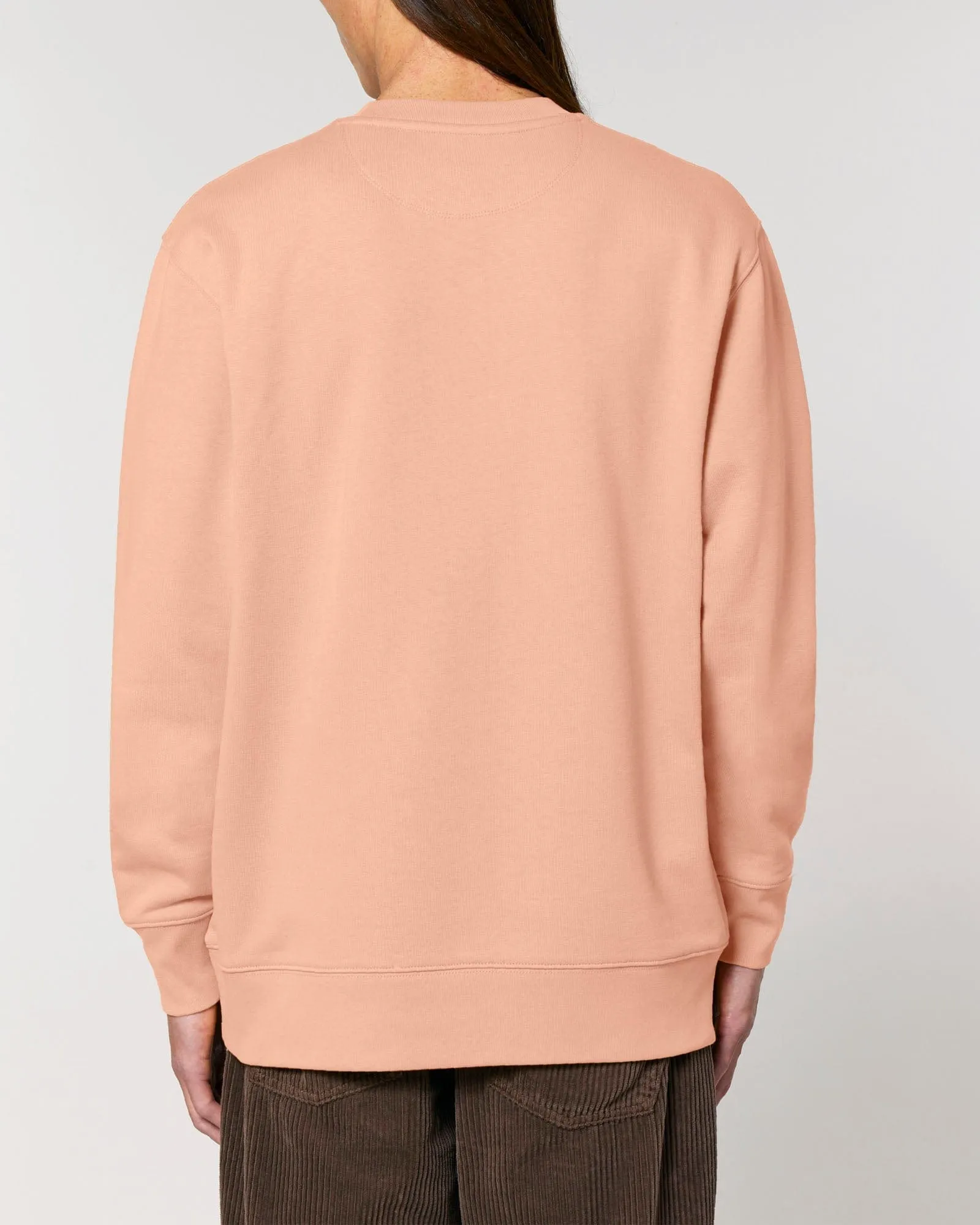 Men's Organic Cotton Relaxed Fit Sweatshirt | Peach Orange